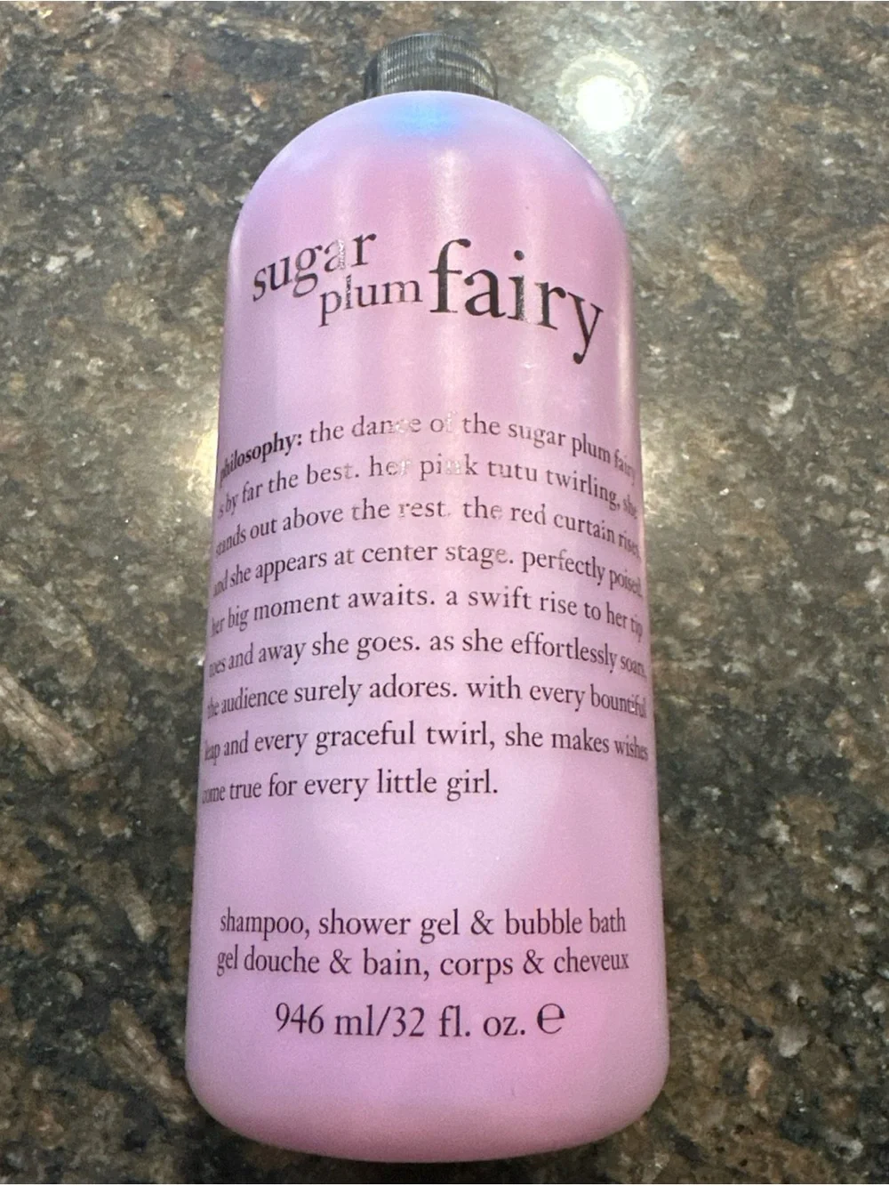 New Philosophy 32oz Sugar Plum Fairy Shampoo, Shower Gel & Bubble Bath